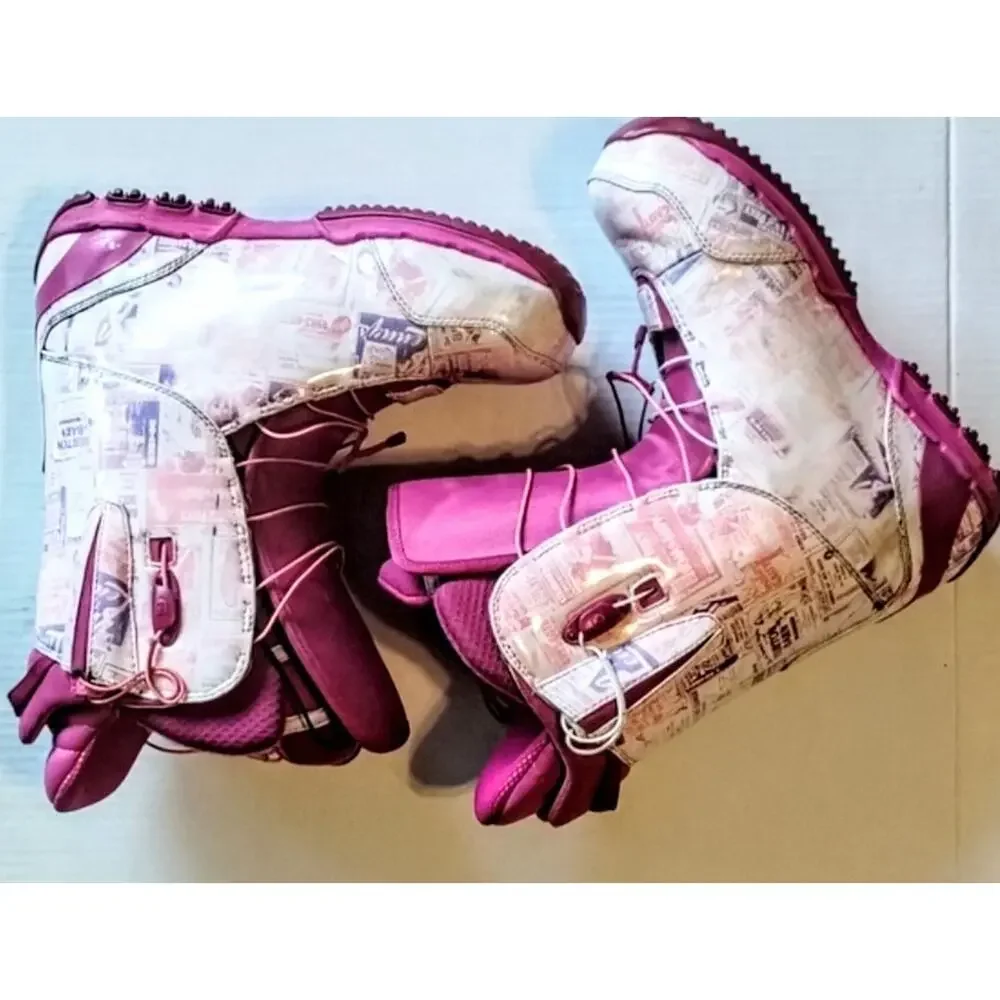 Burton RARE Ozone Flex 2 PINK HOOKER Snowboard Ski Boots  display picture 2